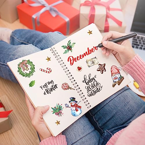 Perkoop 30 Sheets 1500+ Pieces Monthly Planner Stickers Vintage Seasonal Sticker Pack Holiday Calendar Stickers Planner Accessories Daily Journal Stickers for Journaling Scrapbook Budget, 15 Styles