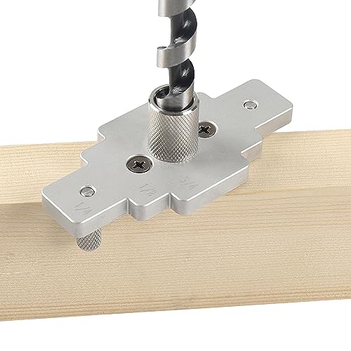 Floating Shelf Bracket Dowel Jig Kit with 1/2" x 9" Drill Bit, Self Centering Straight Hole Drill Guide for Installing Floating Shelf Hidden Bracket 1/2" X 6", 1/2" X 8"