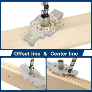 Floating Shelf Bracket Dowel Jig Kit with 1/2" x 9" Drill Bit, Self Centering Straight Hole Drill Guide for Installing Floating Shelf Hidden Bracket 1/2" X 6", 1/2" X 8"