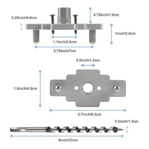 Floating Shelf Bracket Dowel Jig Kit with 1/2" x 9" Drill Bit, Self Centering Straight Hole Drill Guide for Installing Floating Shelf Hidden Bracket 1/2" X 6", 1/2" X 8"