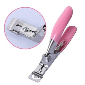 Kiseki Pink Nail Clippers Acrylic UV False Nails Repair Scissors Tool Nail Edge Cutter Clipper Manicure Tool for Fingernail Art Salon Manicure Tip