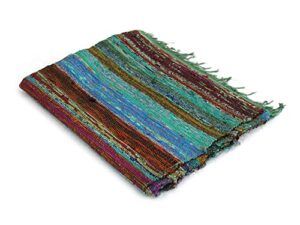 handmade braided chindi rug, rag rug, area rug, carpet rug, runner rug 3x5 foot, 4x6 foot, 5x7 foot (3x5 foot)