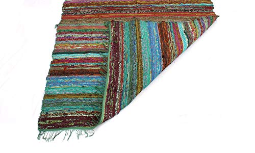 Handmade Braided Chindi Rug, Rag Rug, Area Rug, Carpet Rug, Runner Rug 3x5 Foot, 4x6 Foot, 5x7 Foot (3x5 Foot)