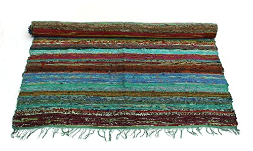 Handmade Braided Chindi Rug, Rag Rug, Area Rug, Carpet Rug, Runner Rug 3x5 Foot, 4x6 Foot, 5x7 Foot (3x5 Foot)