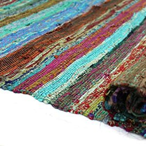 Handmade Braided Chindi Rug, Rag Rug, Area Rug, Carpet Rug, Runner Rug 3x5 Foot, 4x6 Foot, 5x7 Foot (3x5 Foot)