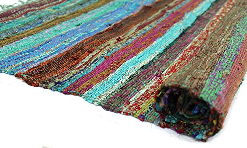 Handmade Braided Chindi Rug, Rag Rug, Area Rug, Carpet Rug, Runner Rug 3x5 Foot, 4x6 Foot, 5x7 Foot (3x5 Foot)