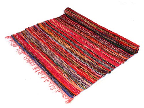 Handmade Braided Chindi Rug, Rag Rug, Area Rug, Carpet Rug, Runner Rug 3x5 Foot, 4x6 Foot, 5x7 Foot, Multi Color Rug (3x5 Foot)