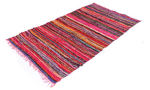 Handmade Braided Chindi Rug, Rag Rug, Area Rug, Carpet Rug, Runner Rug 3x5 Foot, 4x6 Foot, 5x7 Foot, Multi Color Rug (3x5 Foot)