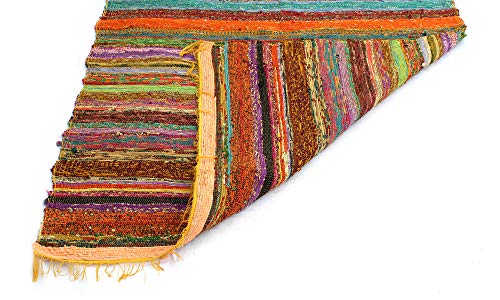 Handmade Braided Chindi Rug, Rag Rug, Area Rug, Carpet Rug, Runner Rug 3x5 Foot, 4x6 Foot, 5x7 Foot, Indian Carpet (3x5 Foot)