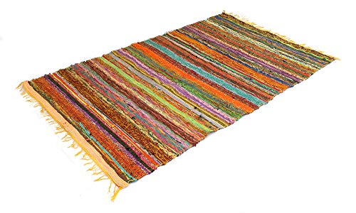 Handmade Braided Chindi Rug, Rag Rug, Area Rug, Carpet Rug, Runner Rug 3x5 Foot, 4x6 Foot, 5x7 Foot, Indian Carpet (3x5 Foot)