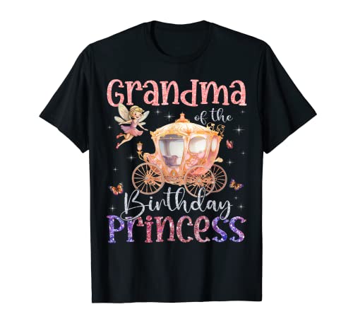 Grandma Of The Birthday Princess Fairy Theme Family Magical T-Shirt