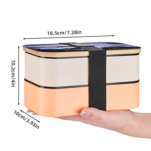 KOOLR Puerto Rico Beach Print Bento Box Adult Lunch Box With 2 Compartments Stackable For Work Picnic Leak Proof Bento Box