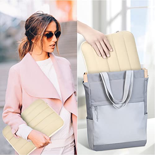 Bagasin Puffy Laptop Sleeve Case 13 13.3 inch,Laptop Carrying Case for MacBook Air M2/M1 2022-2018, MacBook Pro 2022-2016 M2 M1, 12.9 iPad Pro 6-3 Gen, Water Resistant Laptop Bag