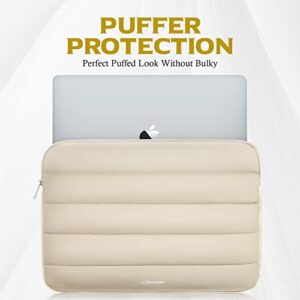 Bagasin Puffy Laptop Sleeve Case 13 13.3 inch,Laptop Carrying Case for MacBook Air M2/M1 2022-2018, MacBook Pro 2022-2016 M2 M1, 12.9 iPad Pro 6-3 Gen, Water Resistant Laptop Bag