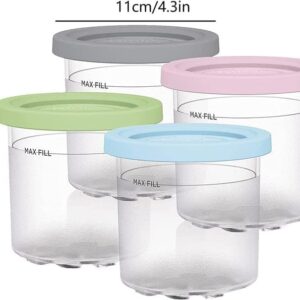 Ice Cream Pints Cup,Ice Cream Containers with Lids for Ninja Creami Pints,Safe & Leak Proof Ice Cream Pints Kitchen Accessories,for NC300S NC299AM Series Ice Cream Maker (2PCS-2)