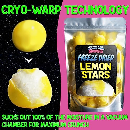 Freeze Dried Lemon Heads - Premium Freeze Dried Candy Shipped in a Box for Extra Protection - Space Age Snacks Freeze Dry Candy for All Ages Dry Freeze Candy (5 Ounces)