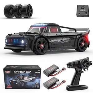 hyper go 14301 1/14 rtr brushless rc drift car with gyro, max 34 mph fast rc cars for adults, all-road street bash rc truck, electric powered 4wd remote control car for drifting rally