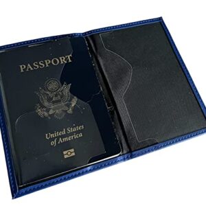 Sigma 1922 Gamma Rho Blue Passport Cover Holder Vegan Leather