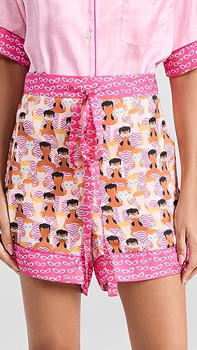 Karen Mabon Women's Barbie Short Set, Pink Multi, S