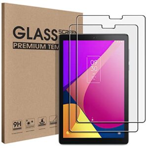 kiq 2 pack tempered glass for tcl tab 8 le screen protector anti-scratch film