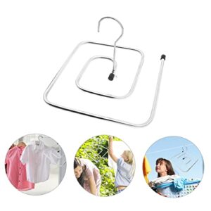 Uonlytech 2pcs Swivel Hanger Spiral Bed Sheet Rack Laundry Hanger Duvet Drying Rack Metal Hangers Heavy Duty Hanging Racks for Clothes Heavy Duty Stainless Steel Hangers Quilt Square Hanger