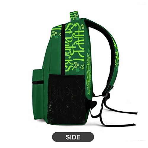 SDERDZSE Backpack Happy St. Patrick's Day Laptop Backpack Casual Daypack Cute Travel Backpack for Women Men