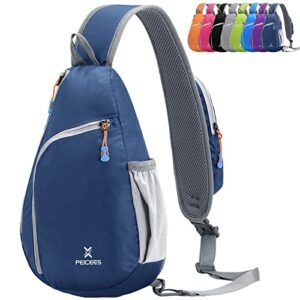 peicees small sling bag for men women waterproof crossbody backpack shoulder chest bag travel hiking daypack