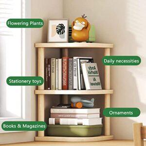 3 Tier Corner Shelf countertop Organizer, Beautiful Natural 100% Acacia Wood, Multi-Purpose Shelf Storage for Bathroom, Kitchen, Office, Under Sink, Vanity, Makeup. (General)