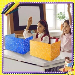 Jetec 30 Pcs Privacy Boards for Student Desks Classroom Privacy Boards for Desks Colored Desk Divider Testing Dividers Desk Partition Trifold Panels Study Carrel for Study Teacher Classroom Office