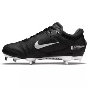 Nike Hyperdiamond 4 Elite CZ5917-010 Black/Dark Smoke Grey/Wolf Grey/White Women's Metal Softball Cleats 8 US