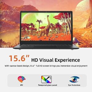Laptop 15.6 Inch 4GB DDR 192G Memory, Windows 11 with Intel N3450 Up to 2.2 GHz, HD IPS Display, Thin & Light Notebook PC, USB3.0, Mini HDMI, 10000mAh Battery,WPS Built-in