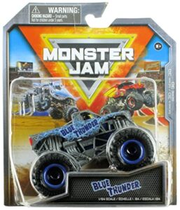 monster jam 2023 spin master 1:64 diecast truck series 30 steel reveal blue thunder