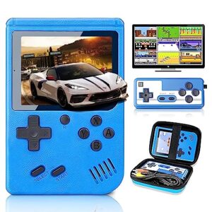 tlsdosp handheld game console, portable retro video game console upgrade 800 classic fc games, large battery capacity of 1020mah, usb charging, electronic game player birthday xmas present storage bag