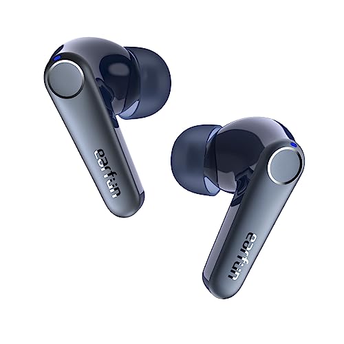 EarFun Air Pro 3 Noise Cancelling Wireless Earbuds, Qualcomm® aptX™ Adaptive Sound, 6 Mics CVC 8.0 ENC, Bluetooth 5.3 Earbuds, Multipoint Connection, 45H Playtime, App Customize EQ, Blue