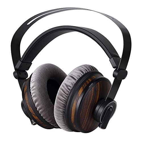 Hi-Fi Music Studio Monitor Headphones - 50mm Drivers Unit and 3.5mm/6.35mm Jack, Wired Over Ear Headphones for Music, DJ Mixing, Audiophile and AMP Computer Recording