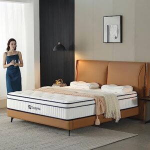 SUAYEA Full Mattress, 12 Inch Full Size Mattress in a Box, Medium Firm Matterss with Pocket Spring and Soft Foam, Ultimate Motion Isolation, Strong Edge Support, Hybrid Mattress