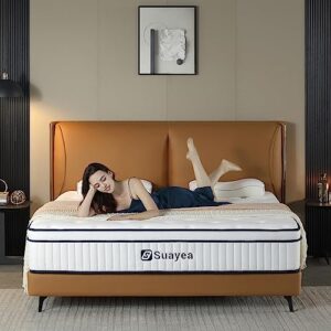 SUAYEA Full Mattress, 12 Inch Full Size Mattress in a Box, Medium Firm Matterss with Pocket Spring and Soft Foam, Ultimate Motion Isolation, Strong Edge Support, Hybrid Mattress