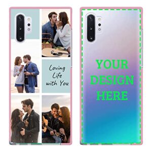 custom collage photo phone case for samsung galaxy note 10 plus personalized multiple picture slim soft shockproof protective phone cover customized gift for boyfriend girlfriend  family friends
