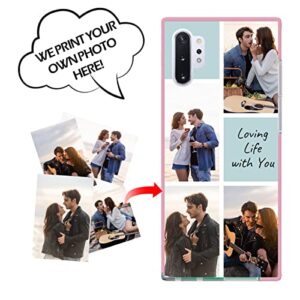 Custom Collage Photo Phone case for Samsung Galaxy Note 10 Plus Personalized Multiple Picture Slim Soft Shockproof Protective Phone Cover Customized Gift for Boyfriend Girlfriend  Family Friends