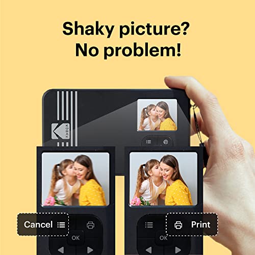 KODAK Mini Shot 2 Retro 4PASS 2-in-1 Instant Digital Camera and Photo Printer (2.1x3.4 inches) + 68 Sheets Bundle, White