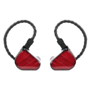 fanmusic truthear x crinacle zero:red dual dynamic drivers in ear headphone with 0.78 2pin cable