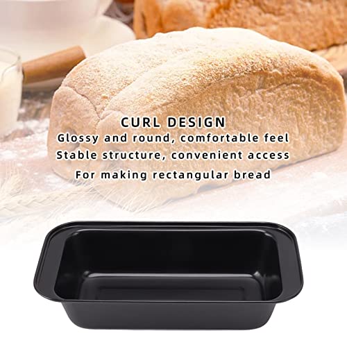 Baking Loaf Bread Pan, Reusable and Durable 3PCS Black Non Stick Coating Rectangular Mould Pan for Home Kitchen