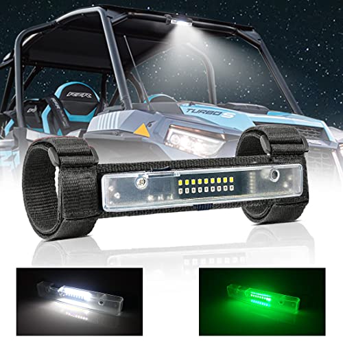 UTV ATV Polaris RZR UTV Interior Dome Light Roll Bar Universal Roll Bar Mount LED Light Utility Roll Cage Light Truck Car Off Road Vehicle White/Green