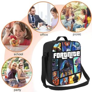 Nuogevf Backpack for Kids, Game 17.3in Backpack for Teens Kids Boys, Lightweight Elementary Middle Bookbag for Students School Bookbag Set with Lunch Box and Pencil Case,3Pcs-A3