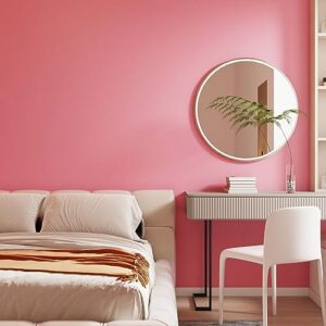 Livelynine Blush Pink Wallpaper Stick and Peel Removable Neon Contact Paper Peel and Stick Wallpaper for Bedroom Girls Kids Room Locker Classroom Coral Pink Vinyl Wrap for Cabinets Desk 15.8x78.8