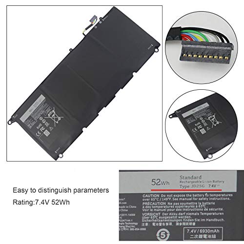 Shyarweyy XPS 13 9350 9343 90V7W JD25G Laptop Battery for Dell XPS13 XPS 13 9343 9350 13D-9343 13D-9343-3508 13-9350-D1608 13-9350-D1508G 13-9350-D1708 P54G 0DRRP 090V7W JHXPY 0N7T6 RWT1R 0RWT1R