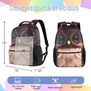 Owl Backpack for Boys Girls large 17-inch Laptop Travel Laptop Daypack School Bag with Multiple Pockets