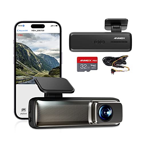 Dash Cam,1080P WiFi Dash Camera for Cars,Dash cam Front with App,Car Camera with Night Vision,170° Wide Angle WDR,24 Hours Parking Mode,G-Sensor,Loop Recording,Support 128GB Max-Hardwiring kit