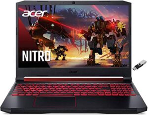 acer newest an515 nitro 5 gaming laptop, 15.6" fhd 144 hz ips, 10th intel core i5-10300h, nvidia 4gb rtx 3050, 32gb ddr4, 1tb ssd, wi-fi 6, backlit kb, windows 11 pro, cou 32gb usb