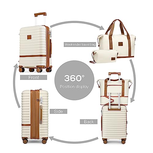 Joyway Luggage Set 3 Piece Suitcase Sets with Spinner Wheel,Hardside Expandable Travel Laggage with TSA Lock